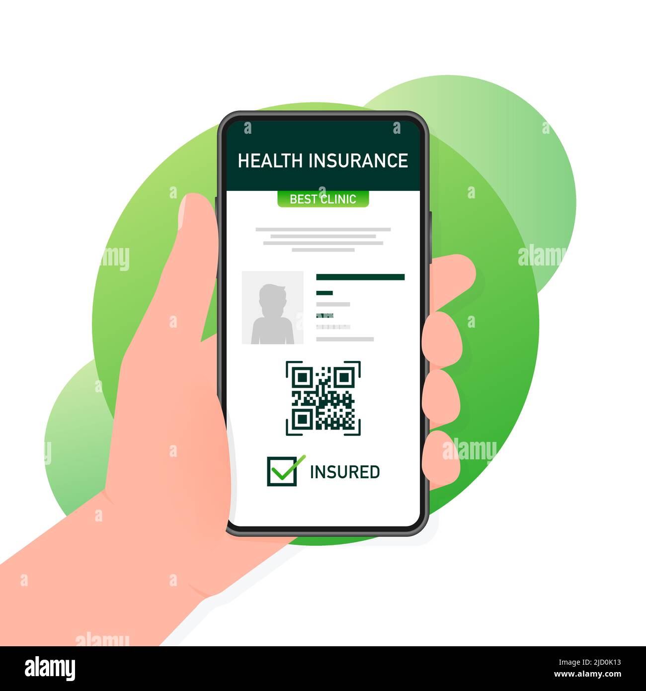 Health insurance in flat style. Flat vector. Vector banner.  banner