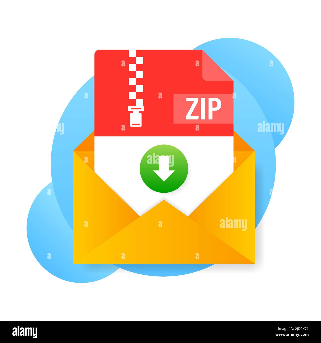Zip file. Icon for web background design. Email sign. Technology vector
