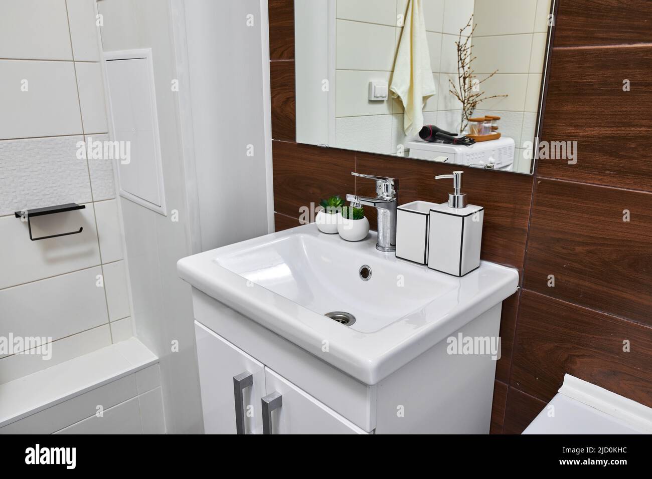 Photo of the bathroom and interior details  Stock Photo