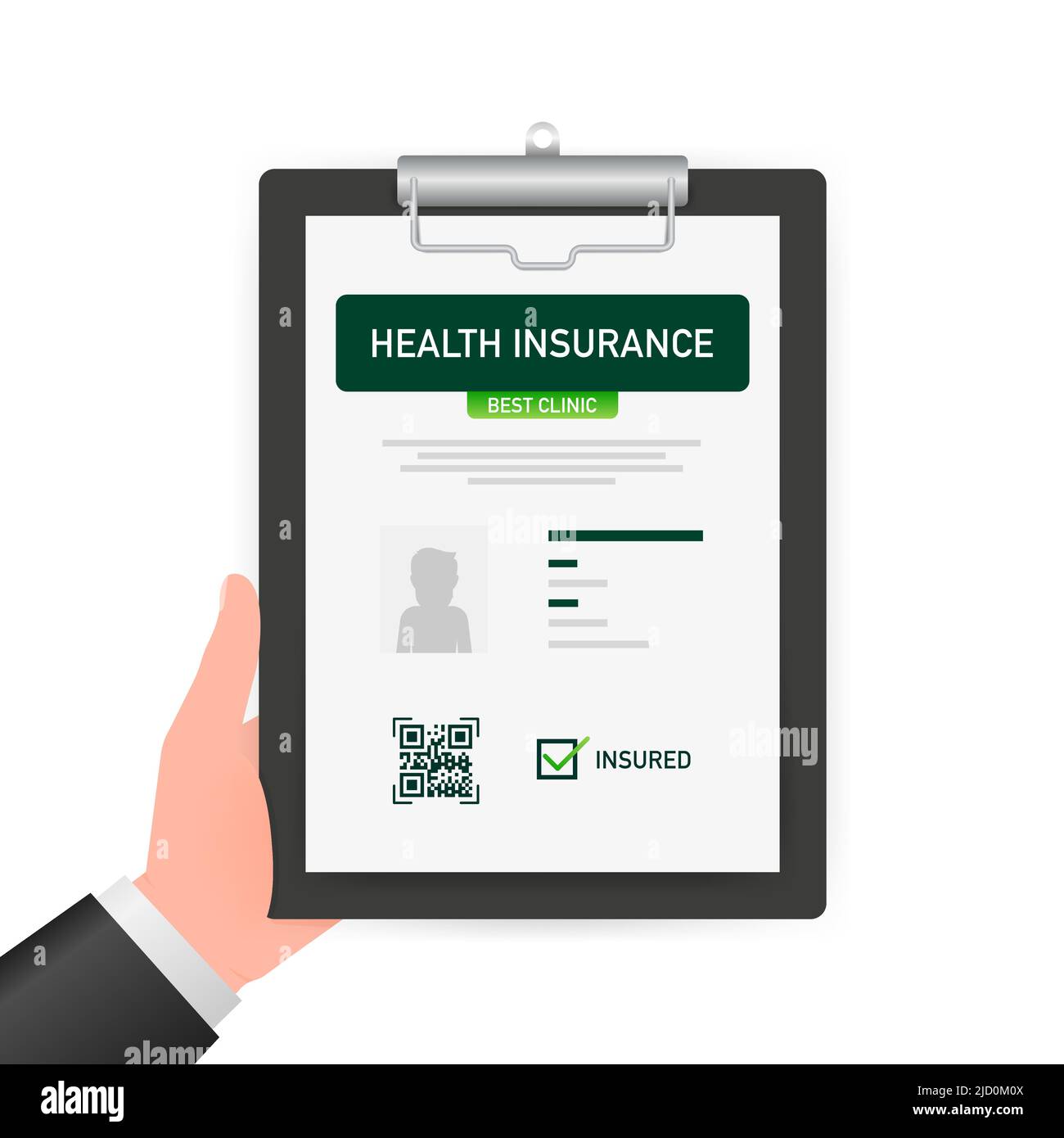Health insurance in flat style. Flat vector. Vector banner.  banner