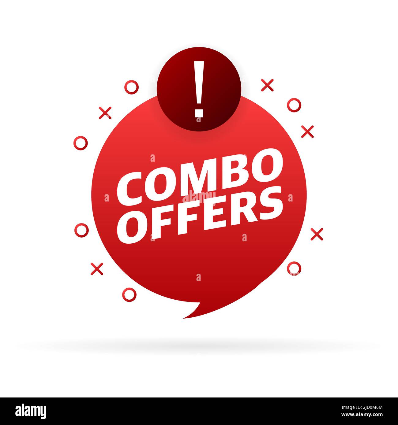 Combo offers feedback red banner in flat style on white background. Vector  illustration Stock Vector Image & Art - Alamy