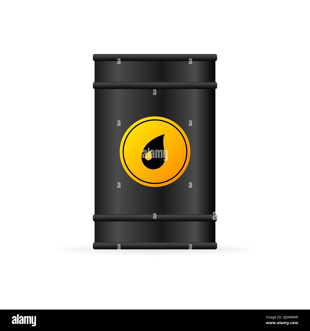 Flat style barrel oil for concept design. Isolated background. Flat cartoon vector illustration. Vector icon Stock Vector