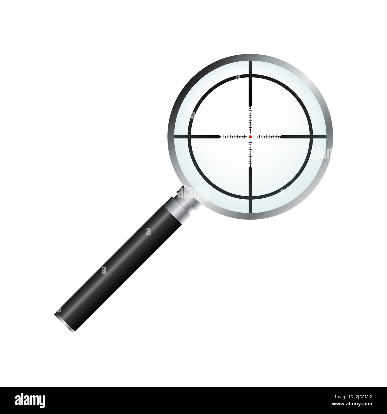 Magnifying glass. With Gradient Mesh. Vector illustration Stock Vector