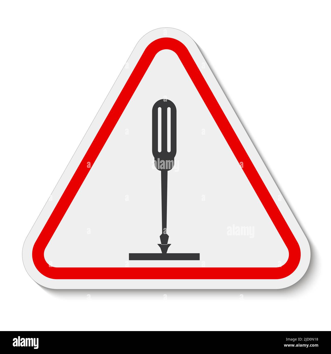 Screwdriver prohibition icon on white background Stock Vector Image ...
