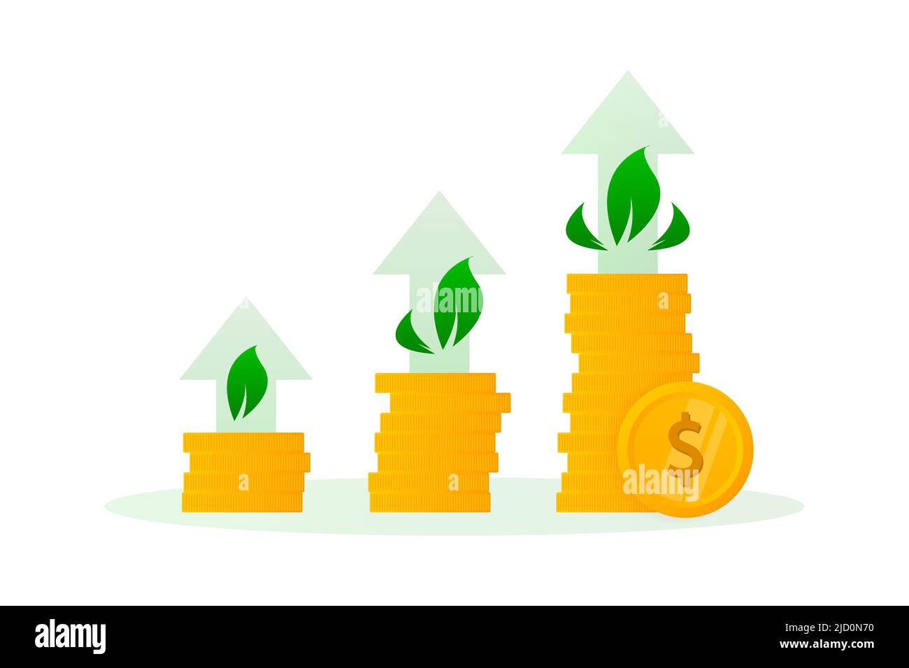 Flat gold icon. Dividend concept. Business financial investment. Business vector icon. Finance