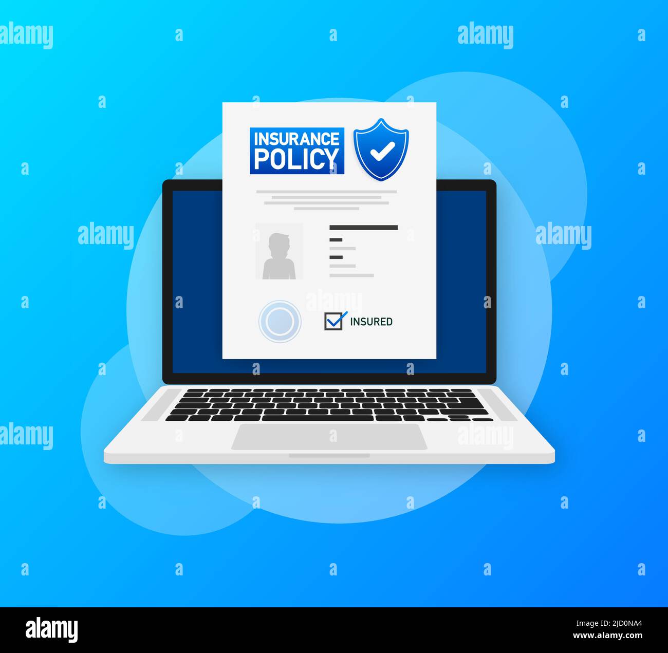 Insurance policy icon. Digital background. Isometric vector ...