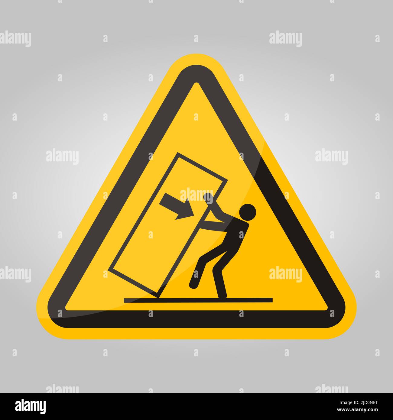 Body Crush Tip over Hazard Symbol Sign, Vector Illustration, Isolate On