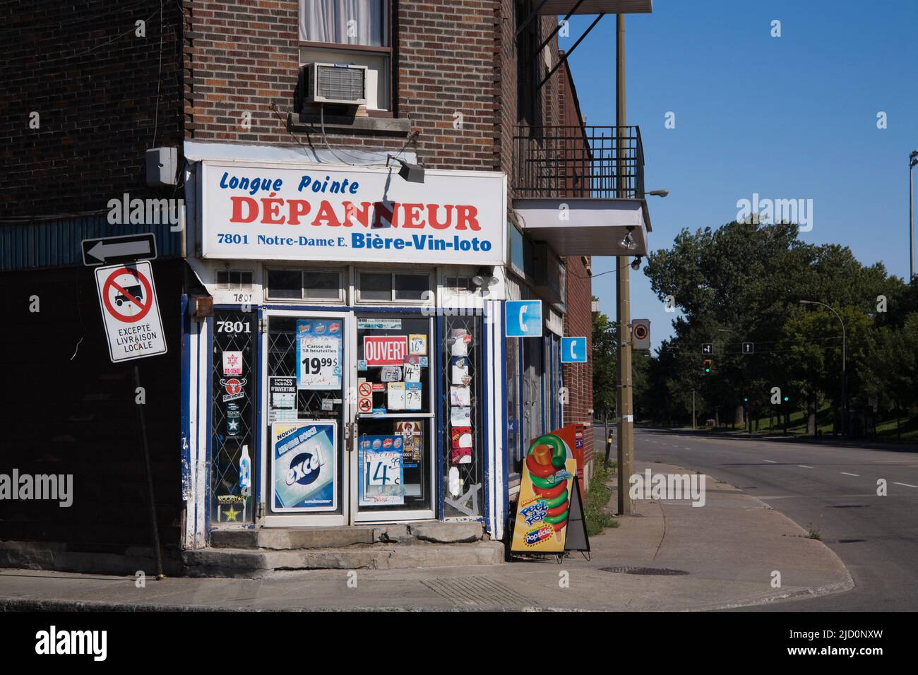 Depanneur in French language for convenience store on NotreDame street
