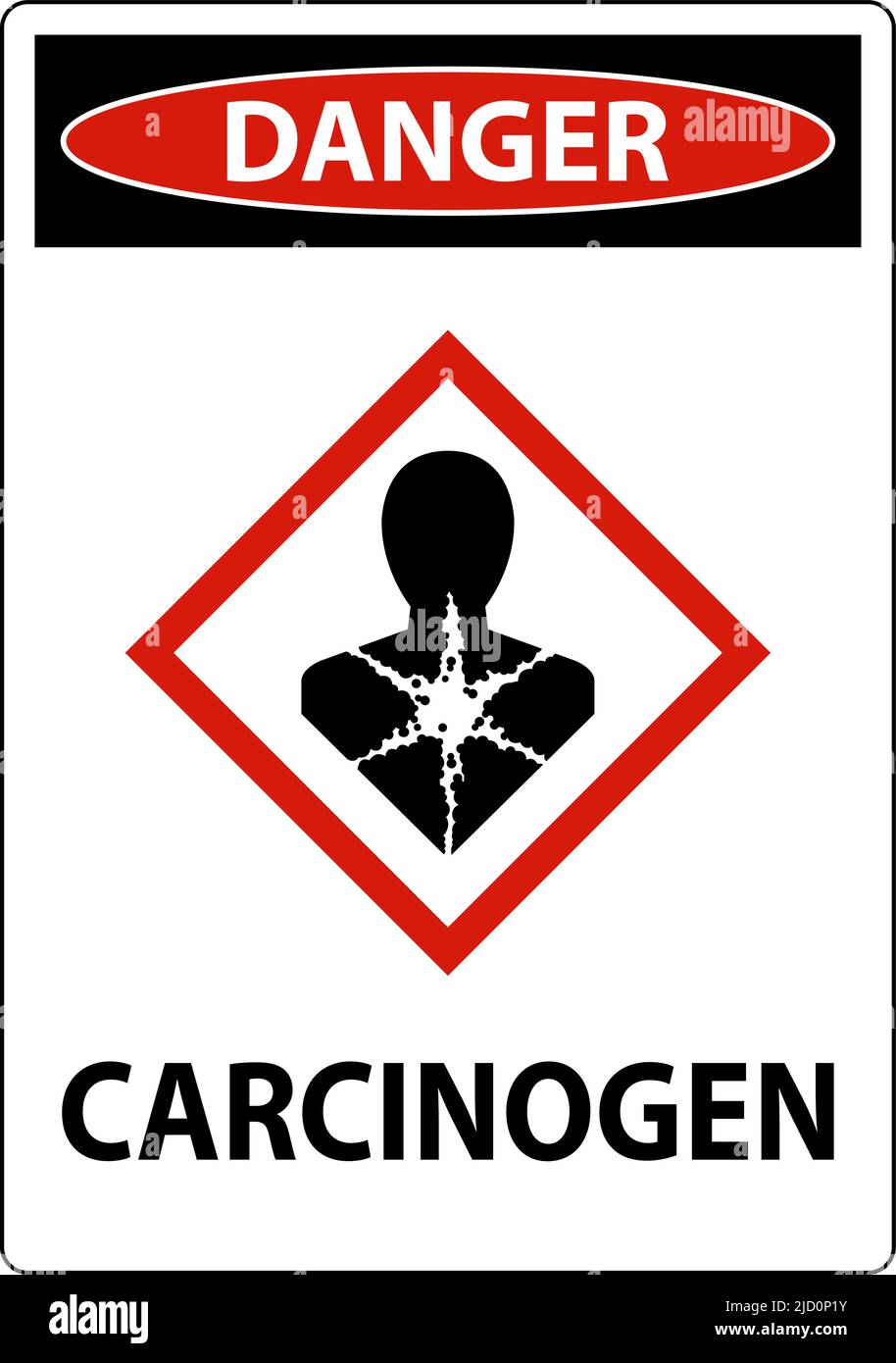 Danger Carcinogen GHS Sign On White Background Stock Vector Image & Art