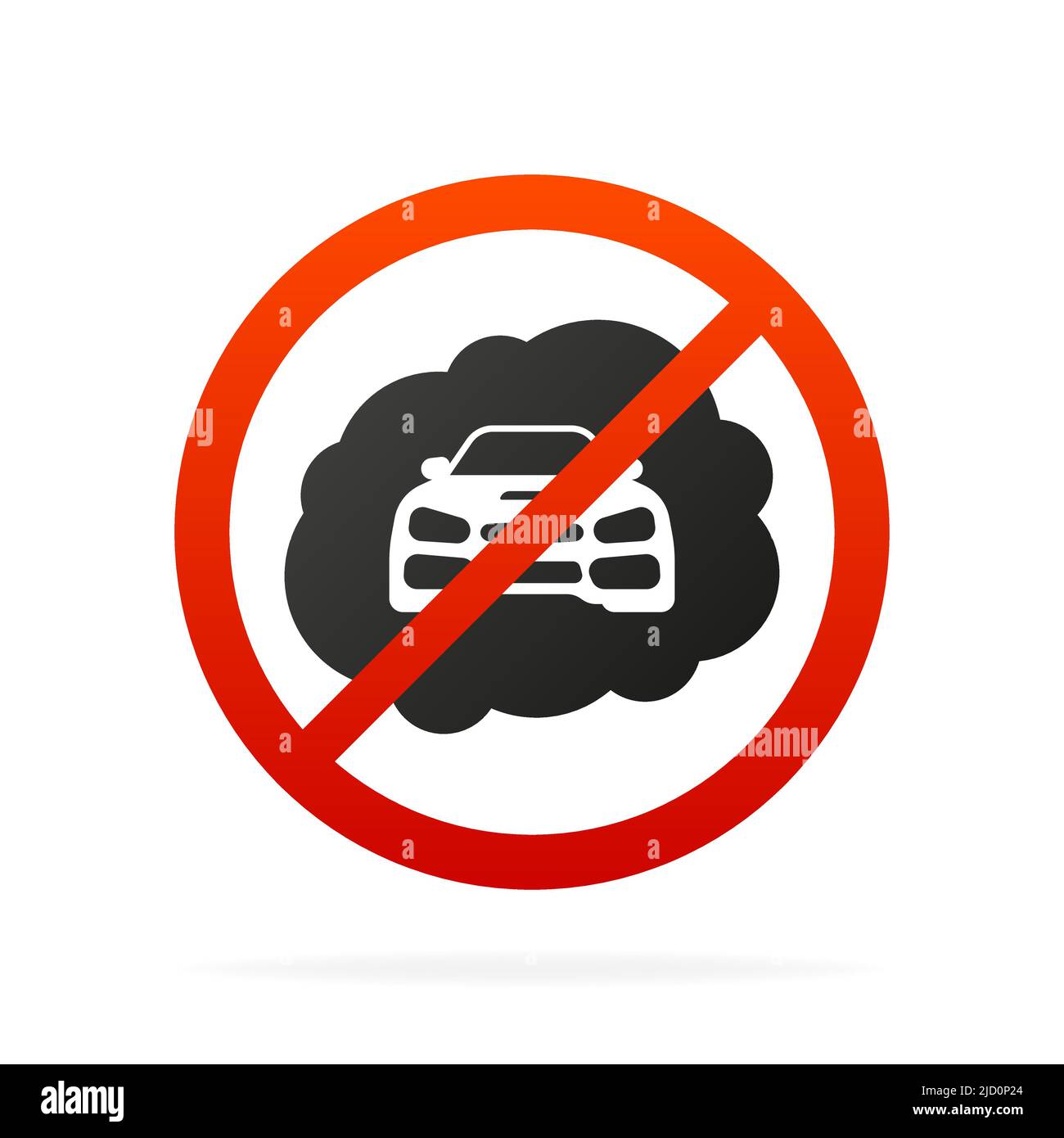 Co 2 emissions in flat style on white background. Simple vector illustration. Vector flat illustration Stock Vector