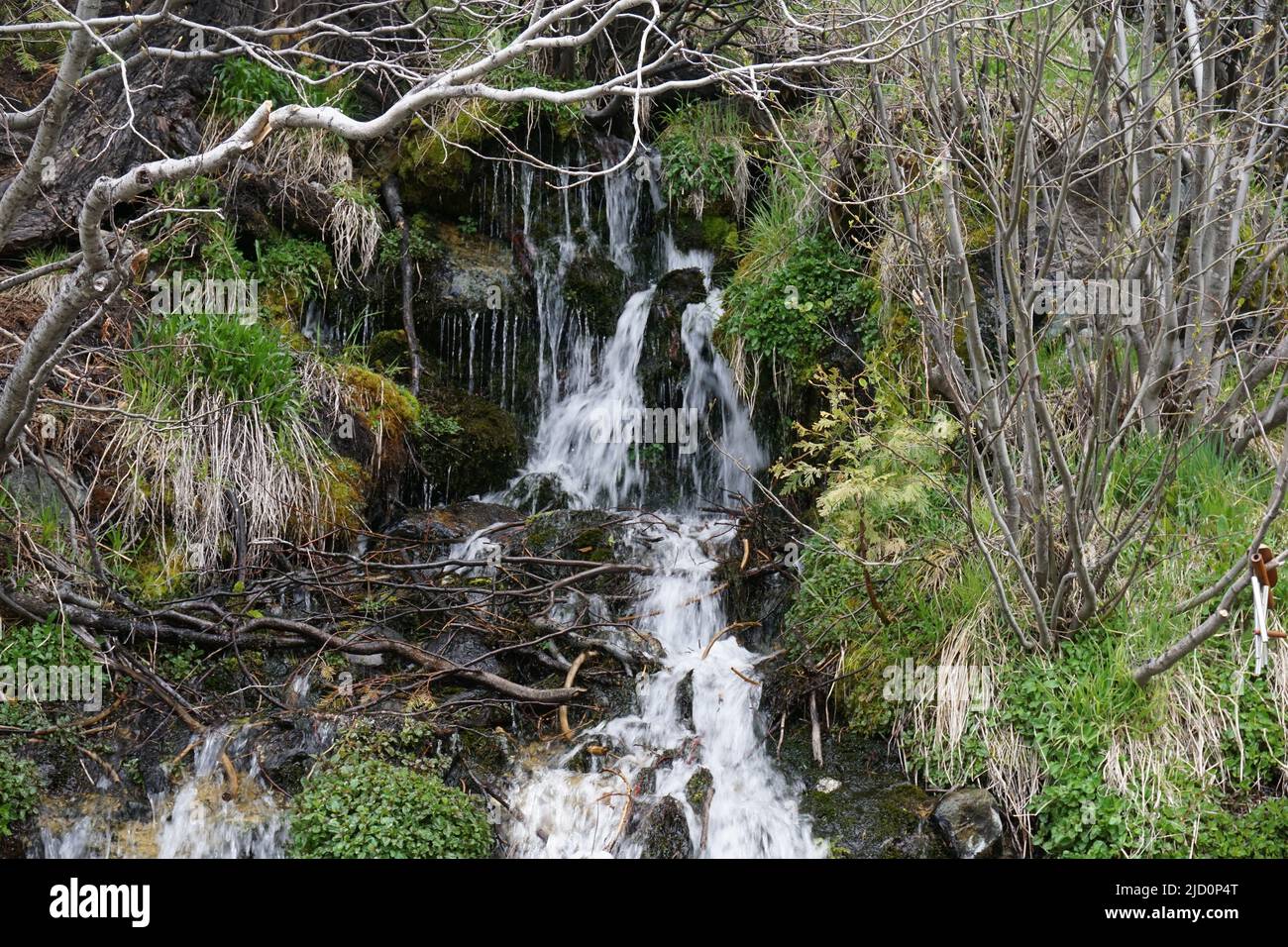 Waterfall near Sierra City, California Stock Photo