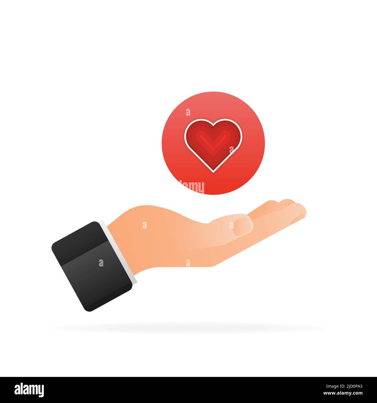Flat like comment for web background design. Social media like heart ...