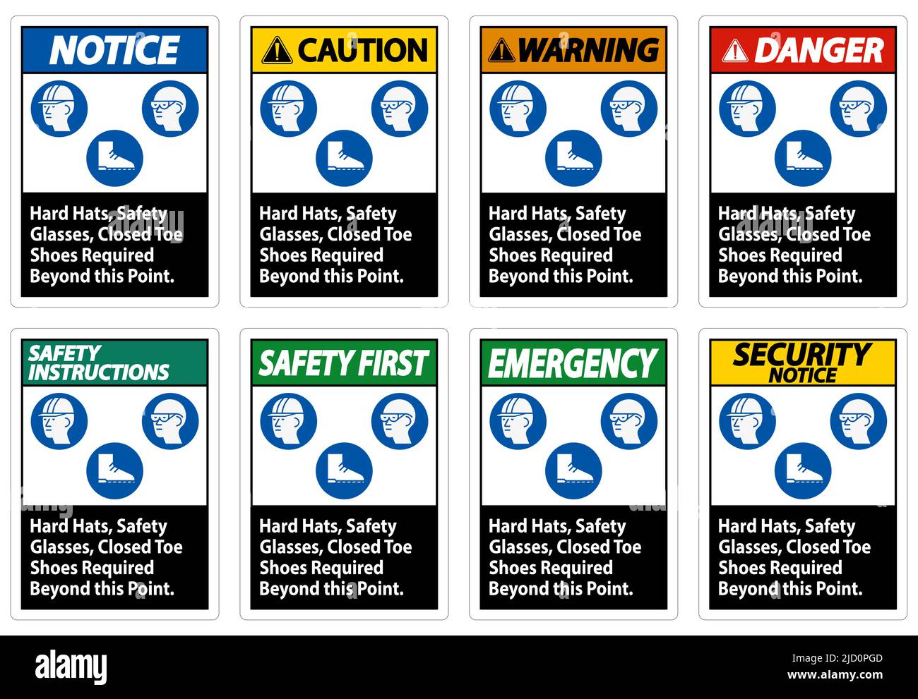 Hard Hats, Safety Glasses, Closed Toe Shoes Required Beyond This Point