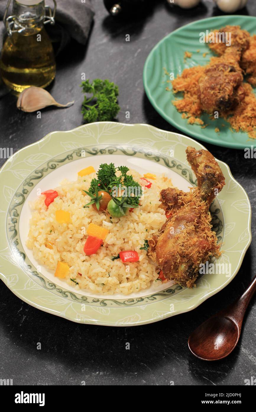 Delicious plate spiced rice hi-res stock photography and images - Alamy