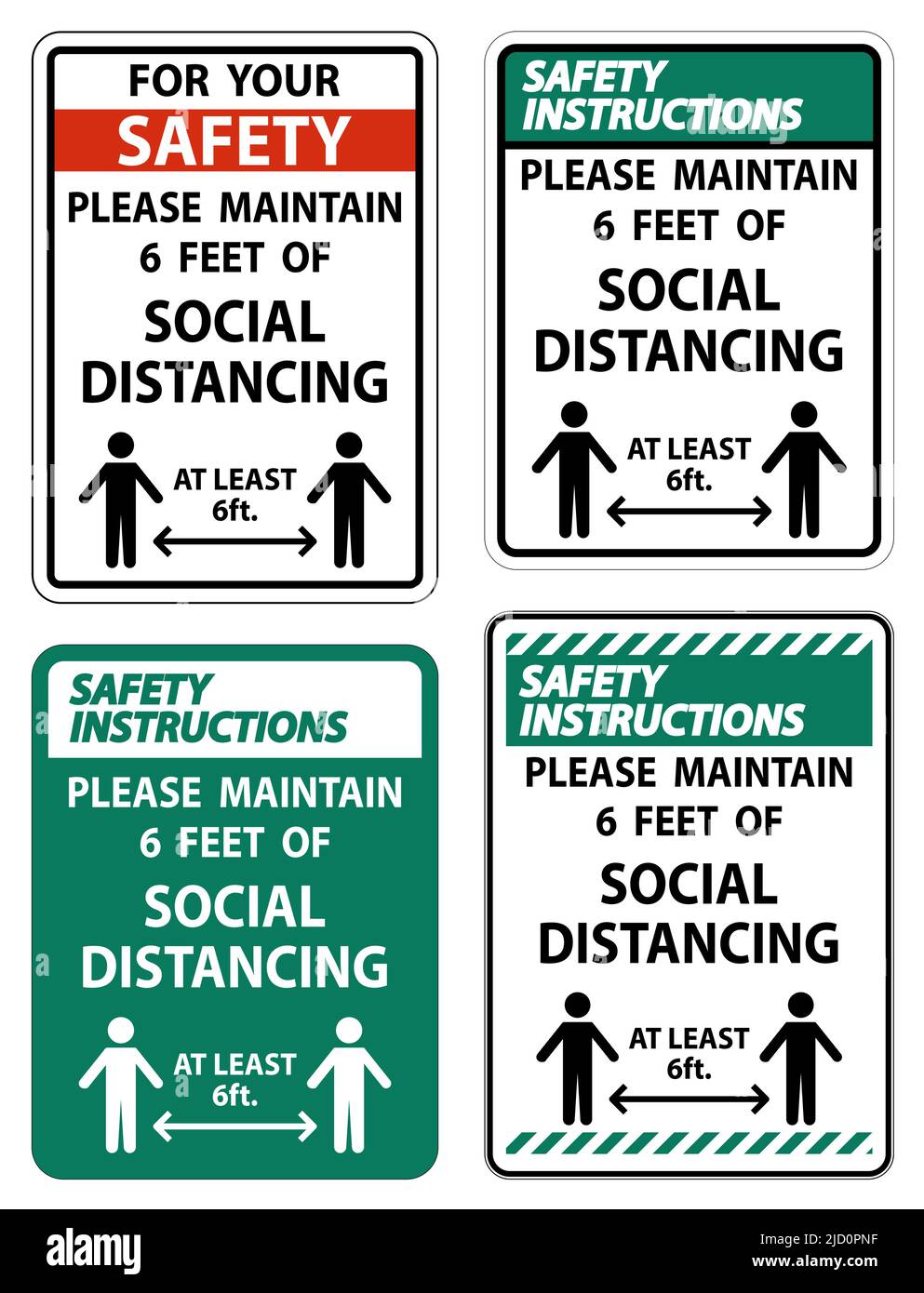 Safety Instructions For Your Safety Maintain Social Distancing Sign on ...