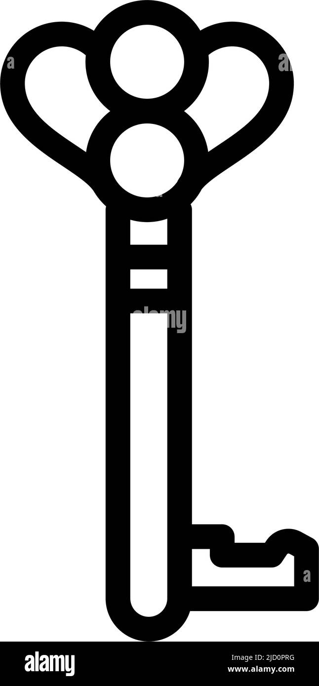 old style key line icon vector illustration Stock Vector Image & Art ...