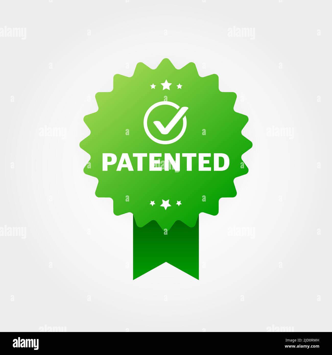 Patented, great design for any purposes. Vector flat stamp and sign. Vector illustration Stock Vector