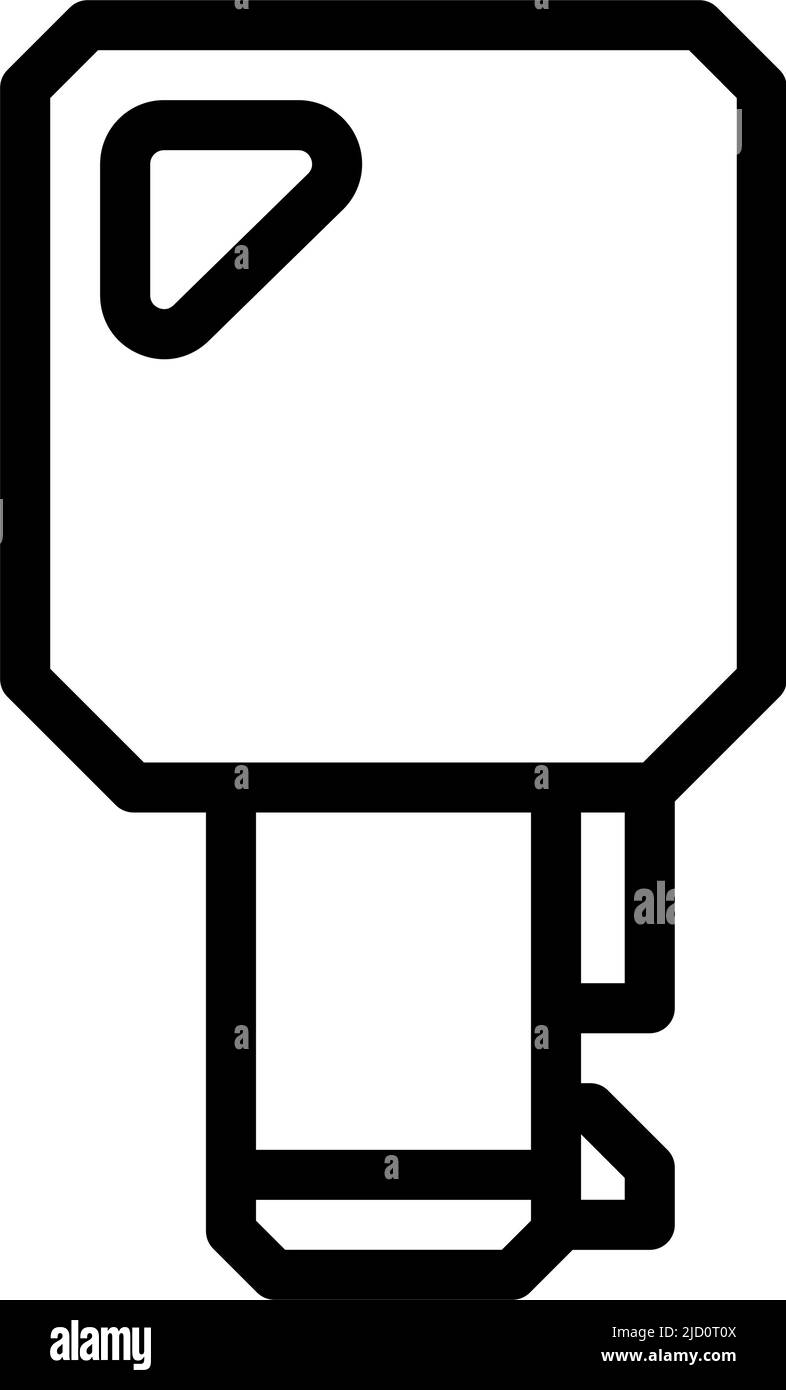 key for twist lock line icon vector illustration Stock Vector Image