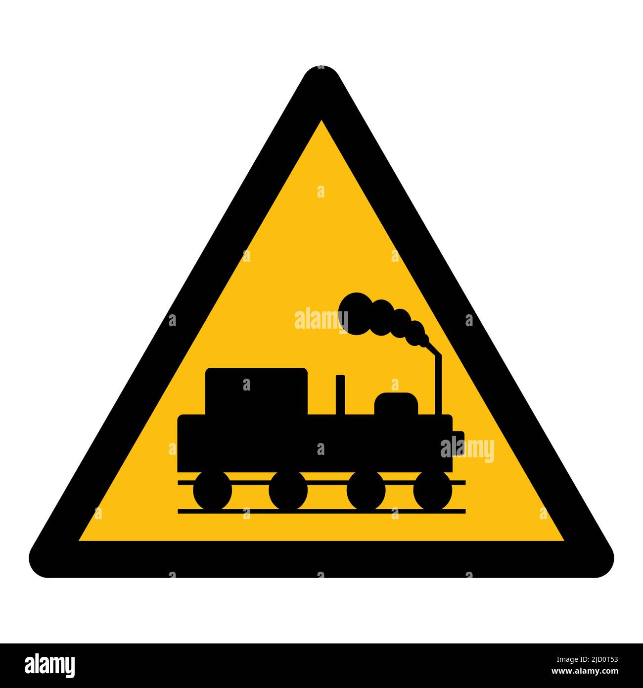 Danger Beware Of Trains Symbol Sign Isolate On White Background,Vector Illustration EPS.10 Stock Vector