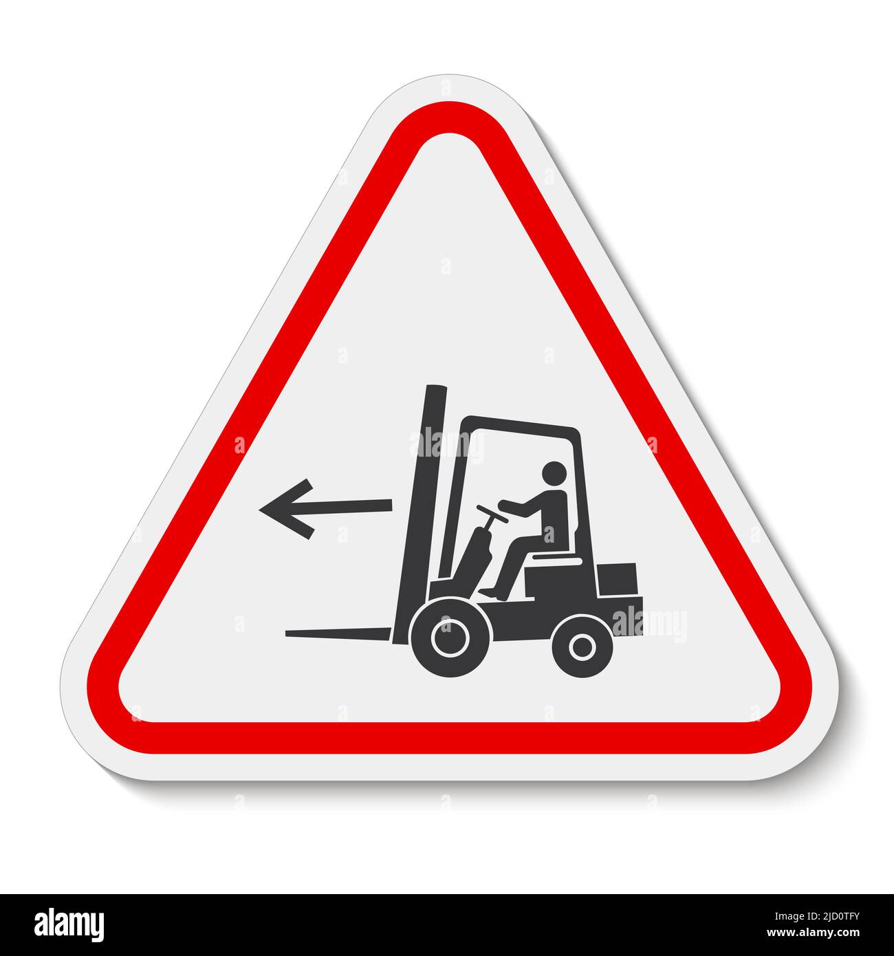 Forklift Point Left Symbol Sign Isolate On White Background,Vector Illustration Stock Vector