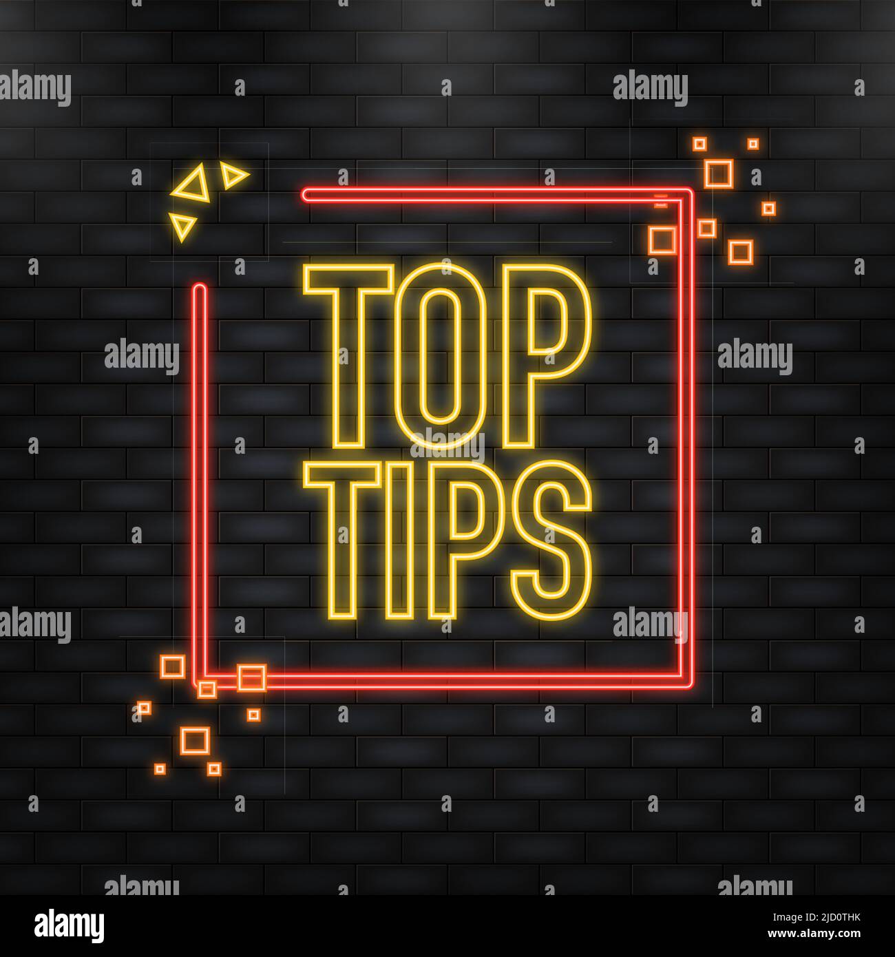 Hand holding megaphone with Top Tips. Vector illustration Stock Vector