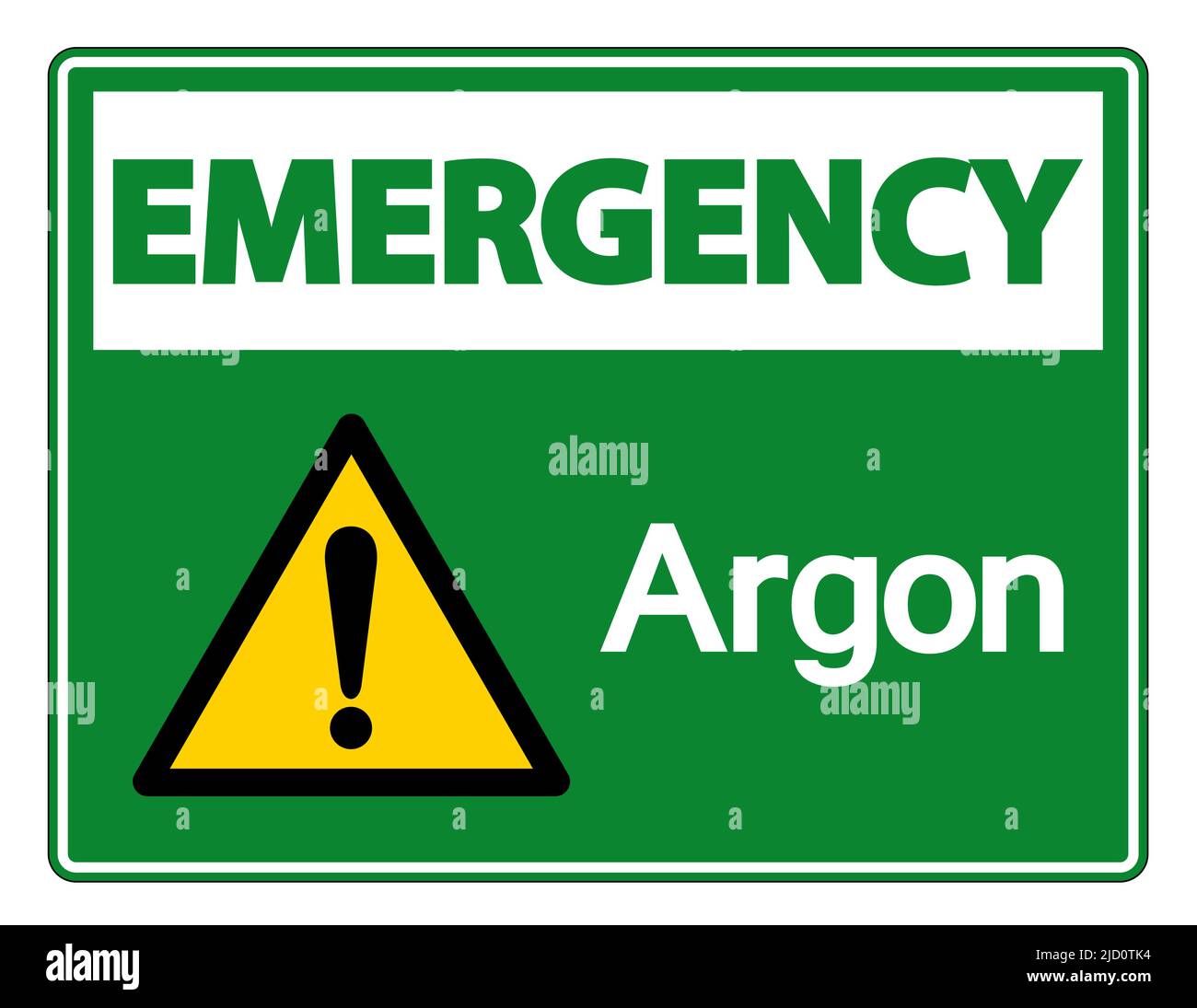 Emergency Argon Symbol Sign Isolate On White Background,Vector Illustration Stock Vector