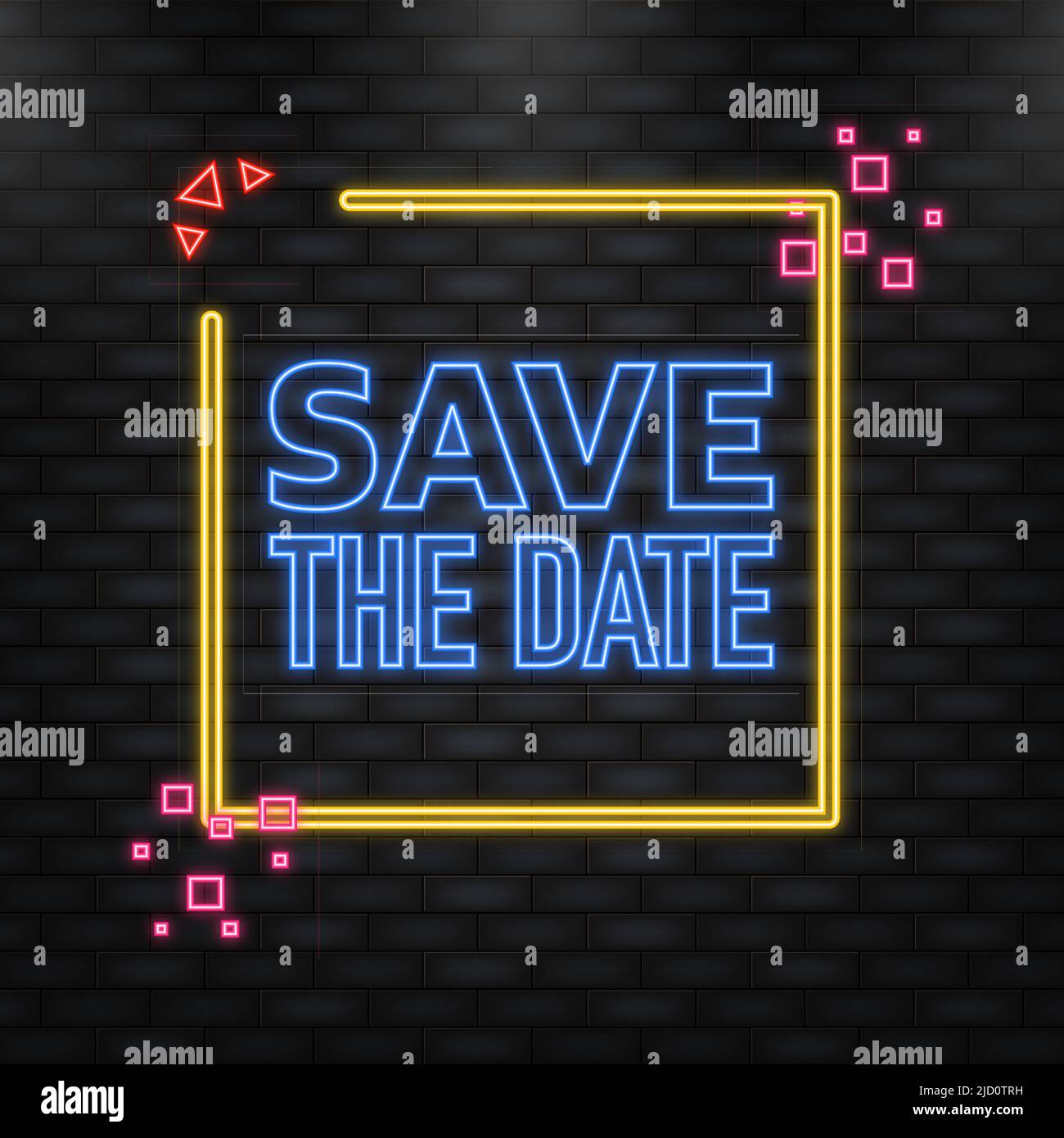 Save the data megaphone blue banner in 3D style on white background ...
