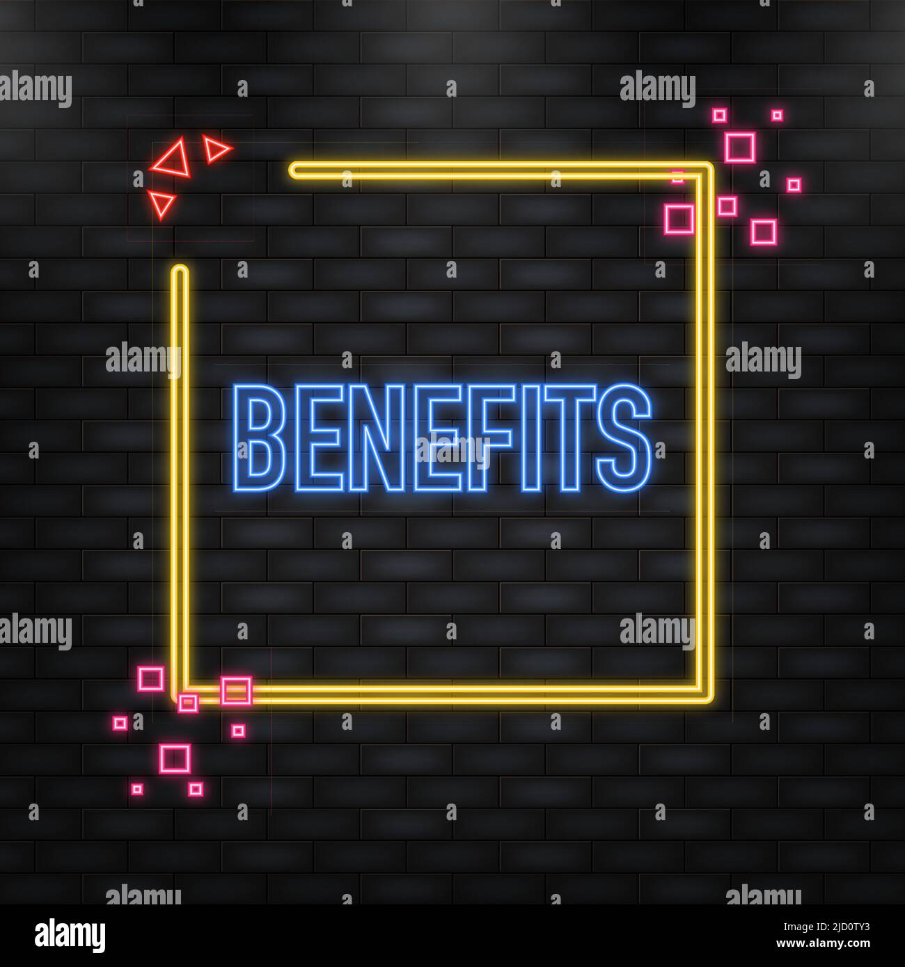 Blue banner with benefits sign. Vector illustration Stock Vector Image & Art Alamy