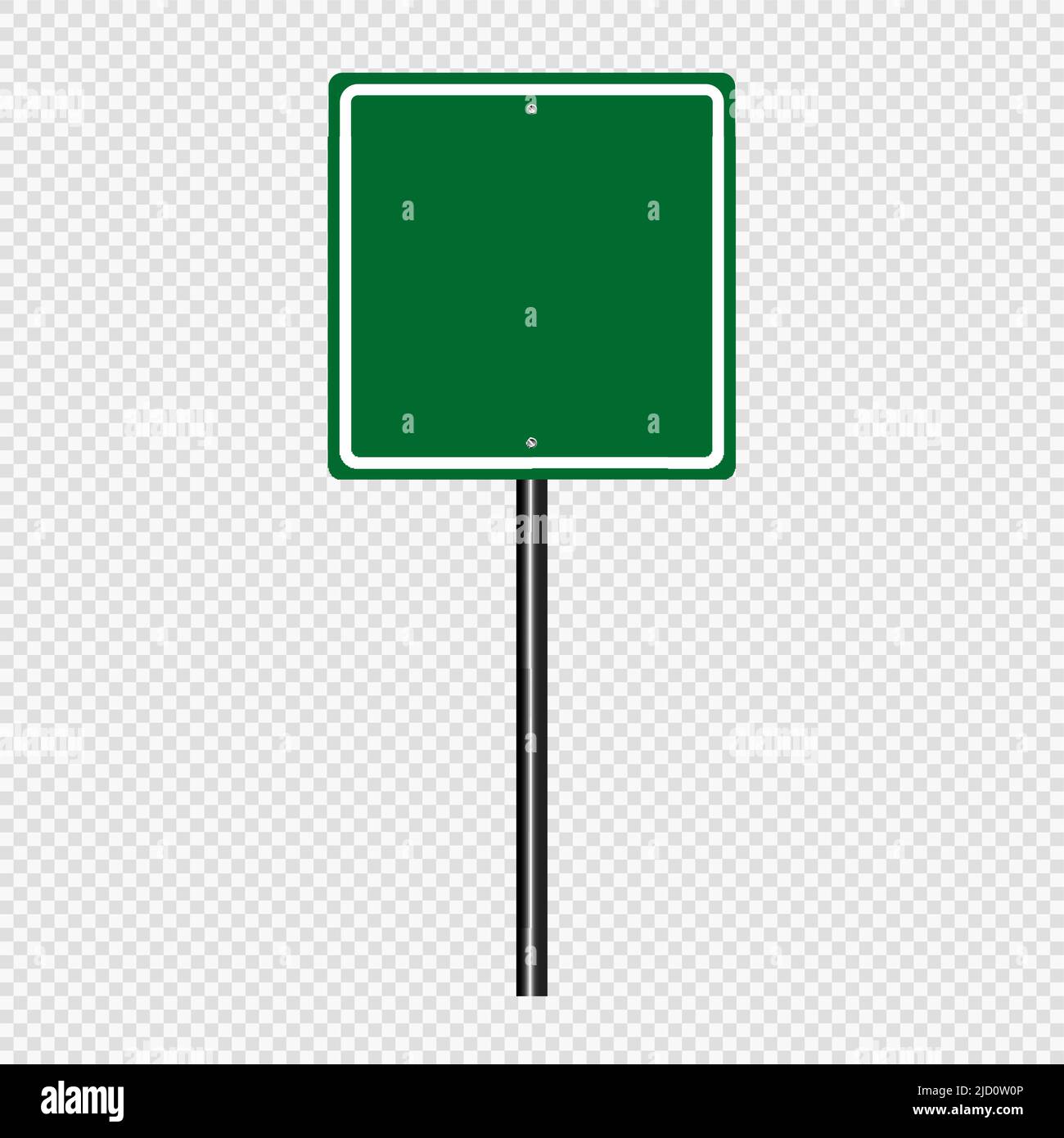 Green traffic sign,Road board signs isolated on transparent background Stock Vector