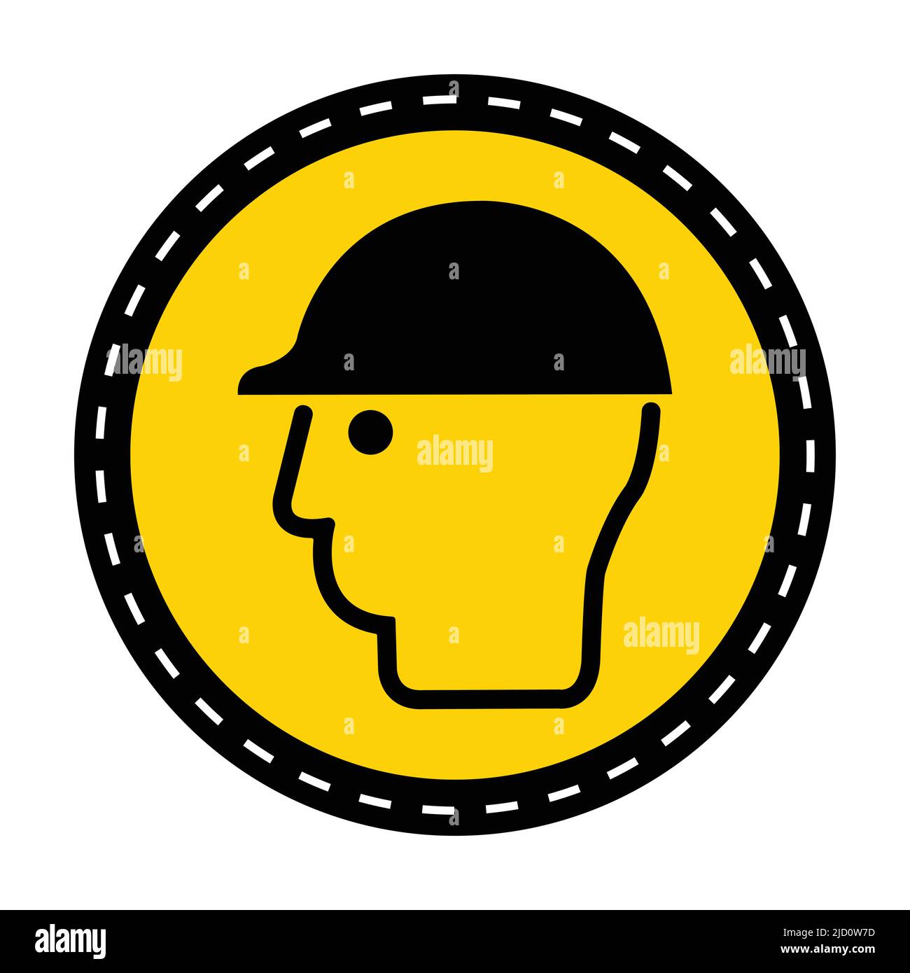 Symbol Wear Head Protection on white background,Vector illustration