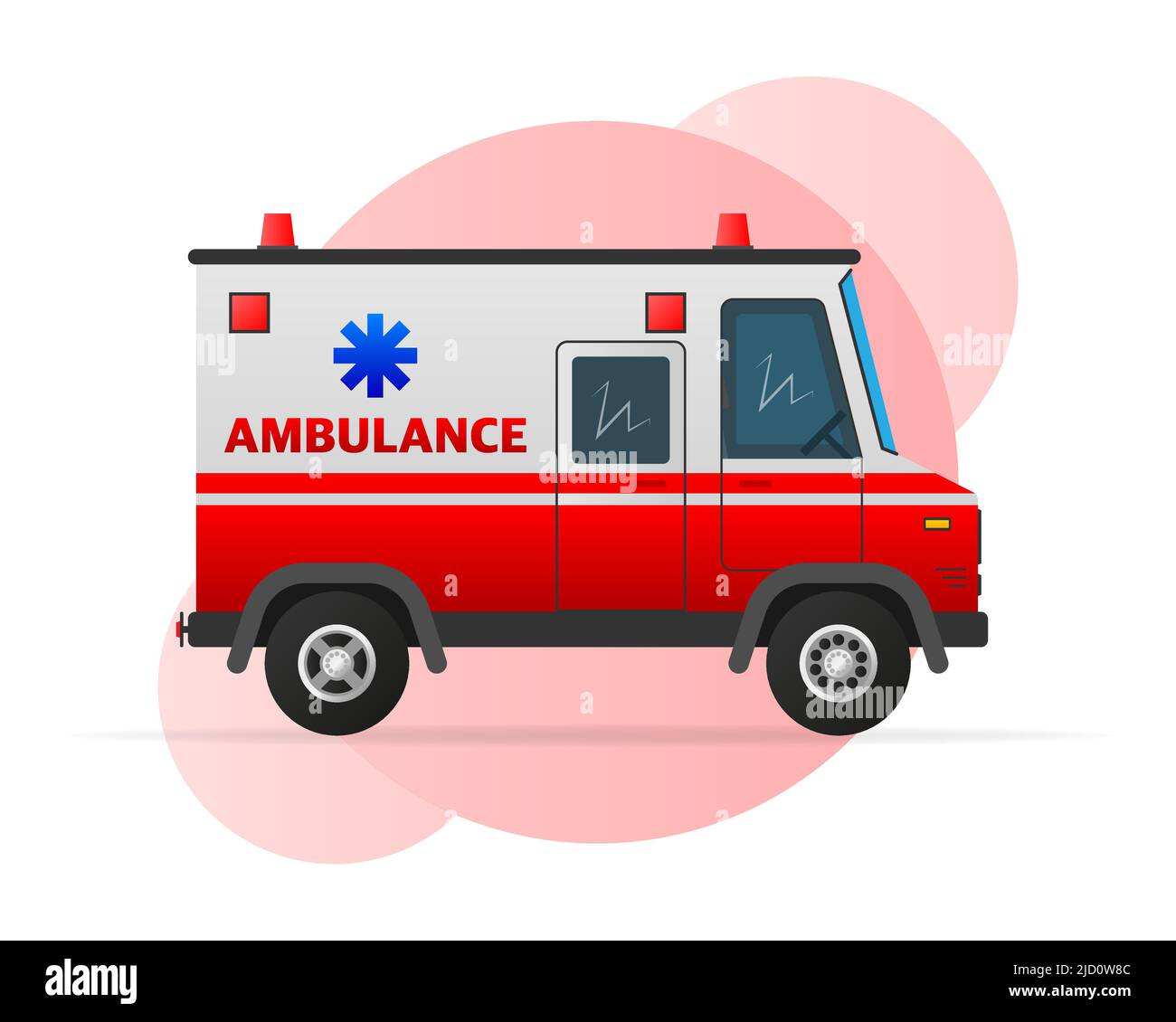 Ambulance emergency vehicle cartoon Cut Out Stock Images