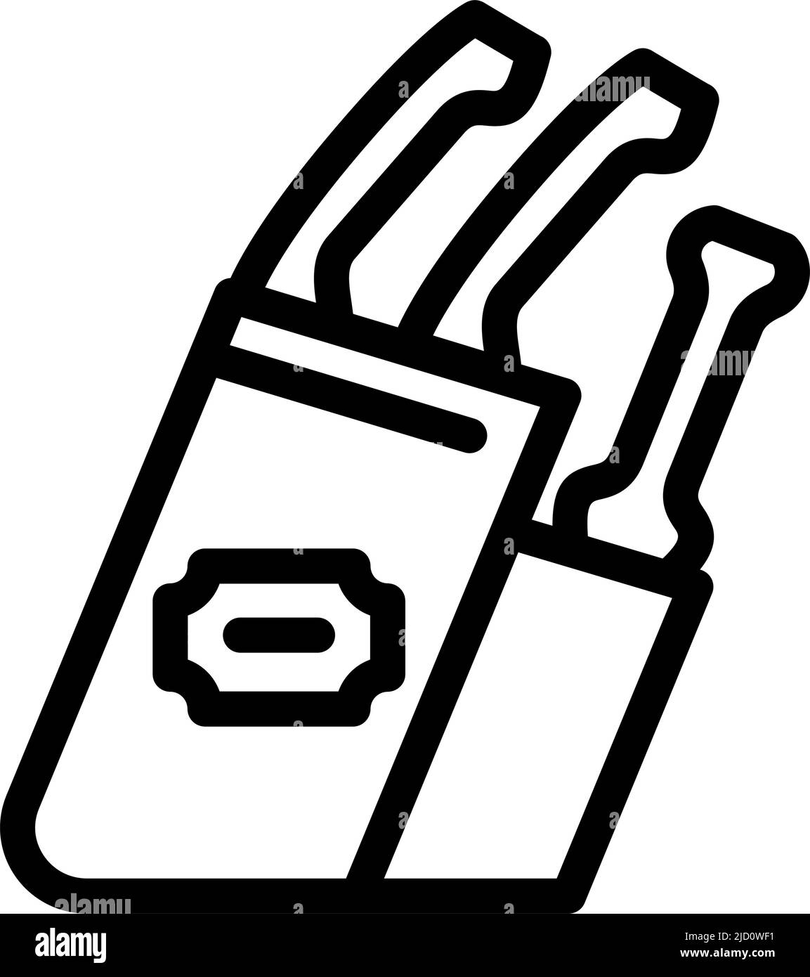 set of knives line icon vector illustration Stock Vector Image & Art ...