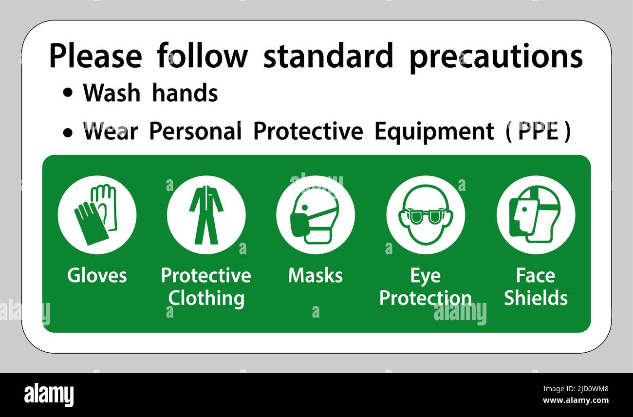 Please follow standard precautions ,Wash hands,Wear Personal Protective