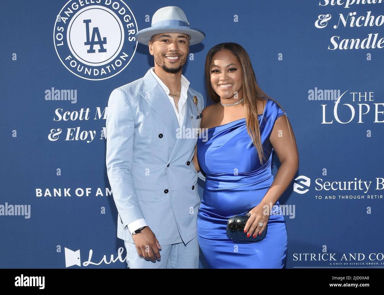 Los Angeles, USA. 16th June, 2022. (L-R) Mookie Betts and Brianna