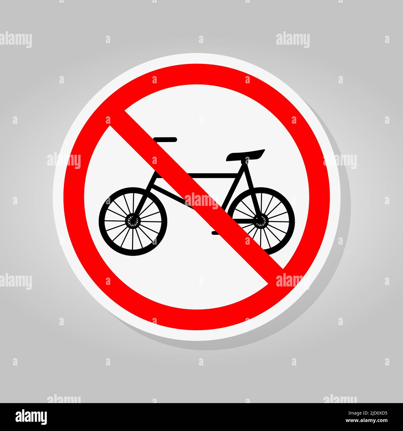 Prohibit Bicycle Symbol Sign Isolate On White Background,Vector Illustration Stock Vector