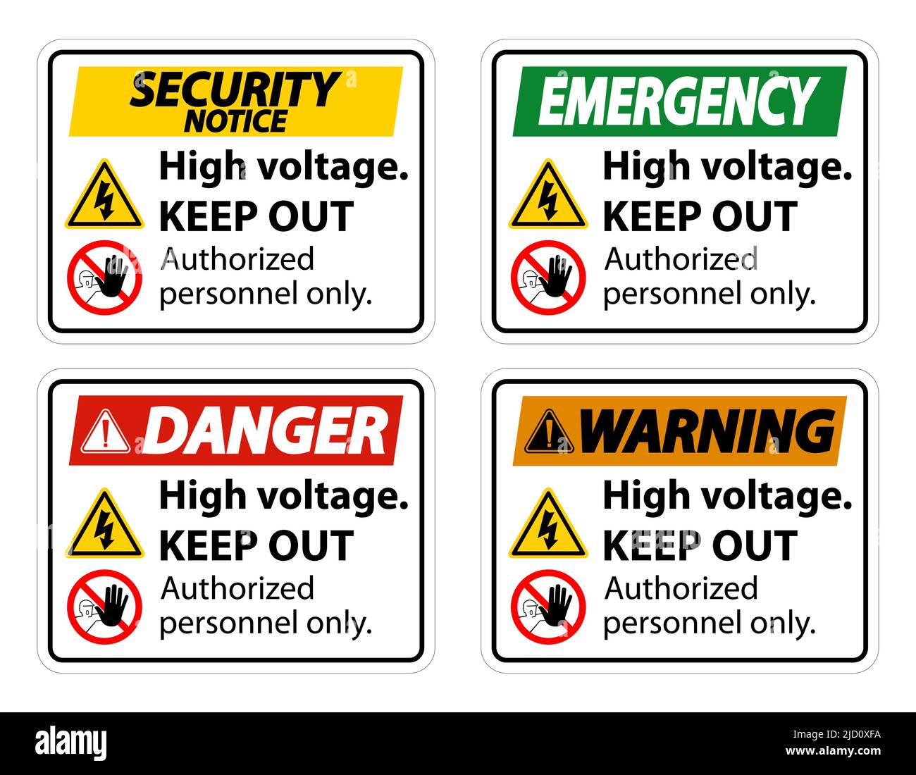 High Voltage Keep Out Sign Isolate On White Background,Vector