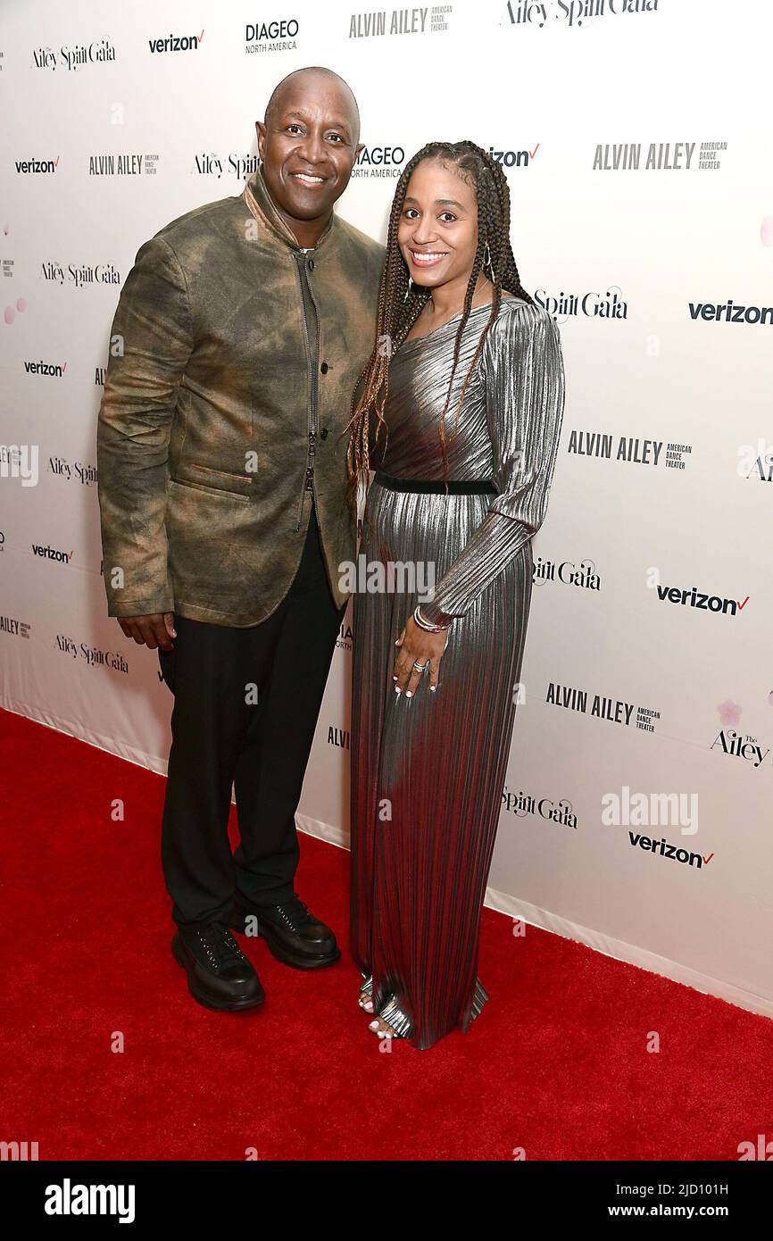 Tamiko and Jean Rene Zetrenne attend The Ailey Spirit Gala on June 16