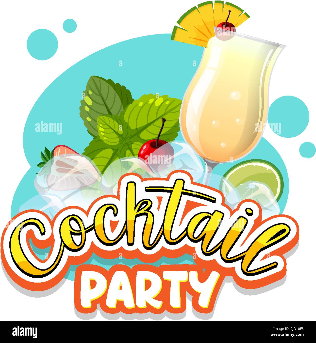 A cocktail party banner text illustration Stock Vector Image & Art - Alamy