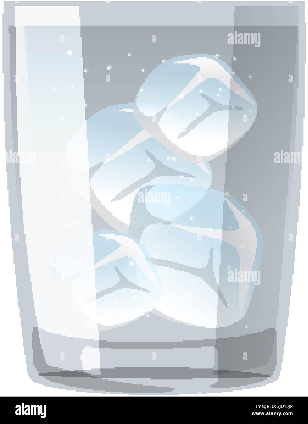 A glass of water with ice cube illustration Stock Vector Image & Art ...