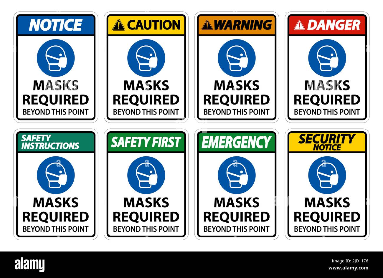 Masks Required Beyond This Point Sign Isolate On White Background ...