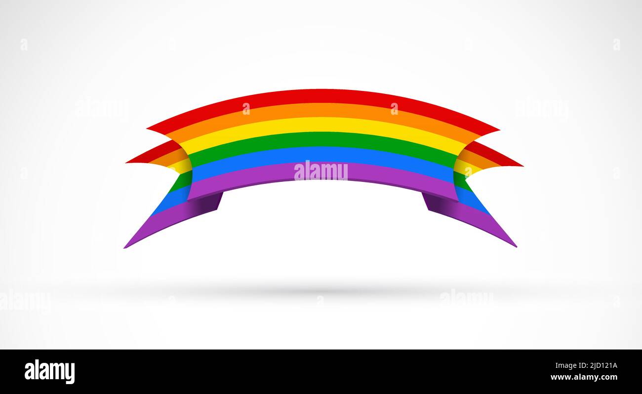 Gay pride banner with rainbow colored flag for Pride Month Stock Vector ...
