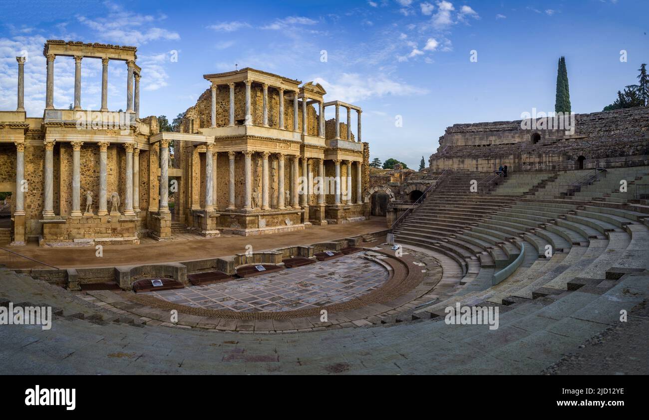 The Roman Theatre of Merida in Merida, Spain Stock Photo - Alamy