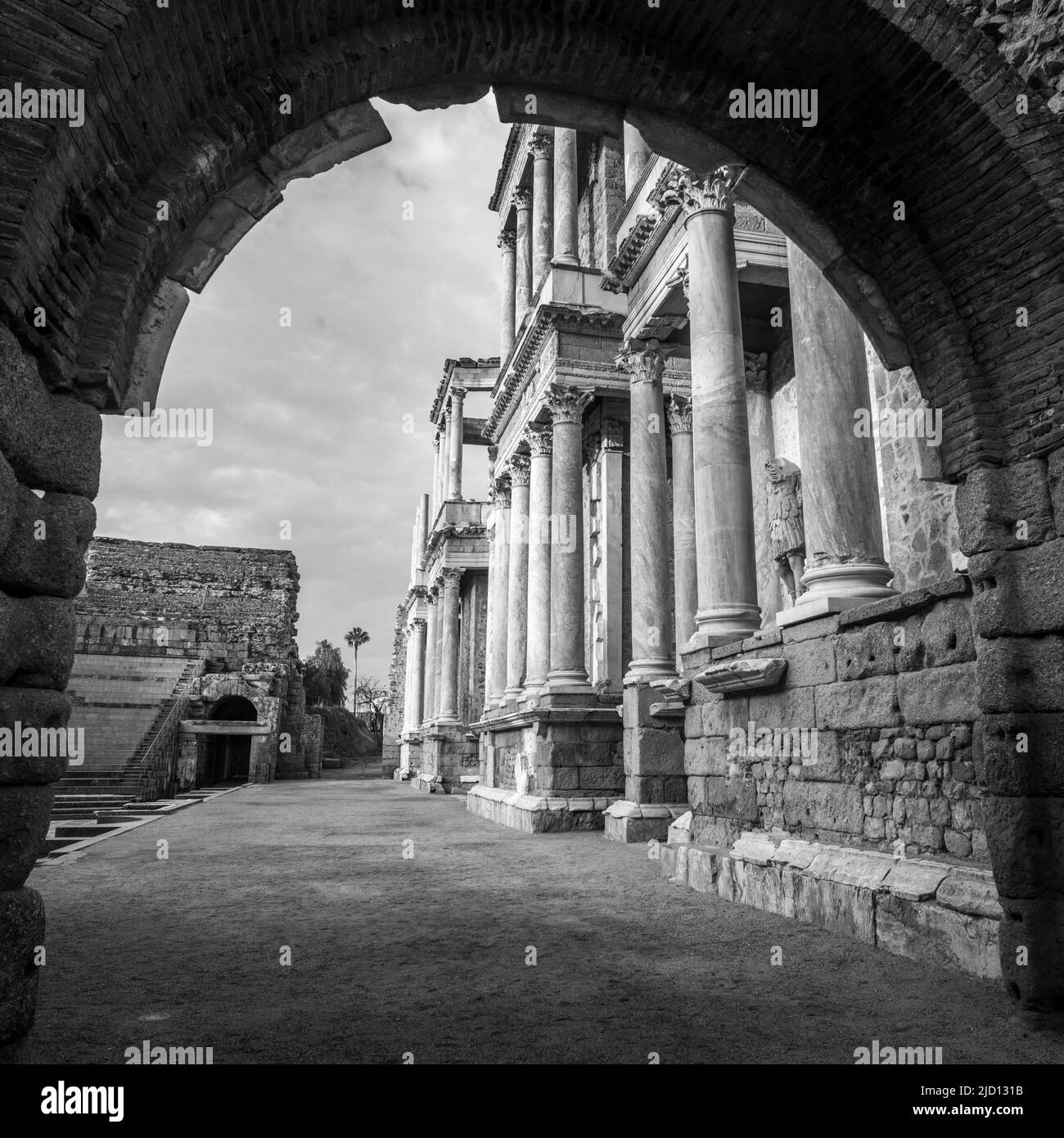 The Roman Theatre of Merida in Merida, Spain Stock Photo