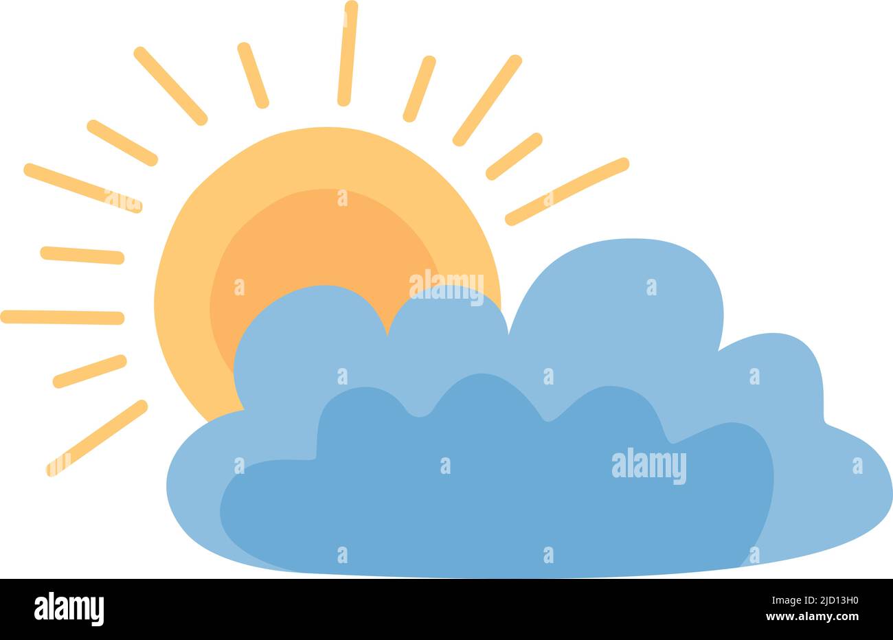 sun and cloud scene icon Stock Vector Image & Art - Alamy