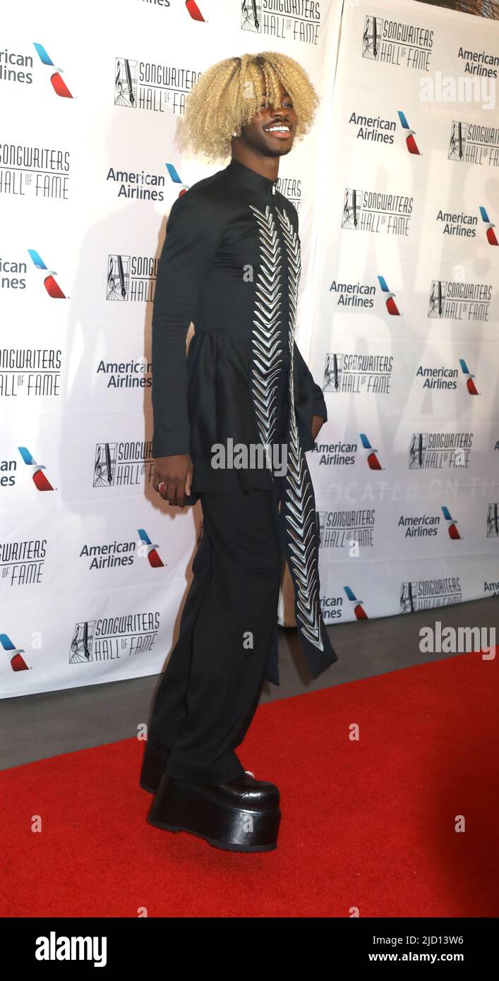 June 16, 2022, New York, New York, USA: Songwriter/singer LIL NAS X attends  the 51st Annual Indiction and Awards Gala for the 2022 Songwriters Hall of  Fame held at the New York