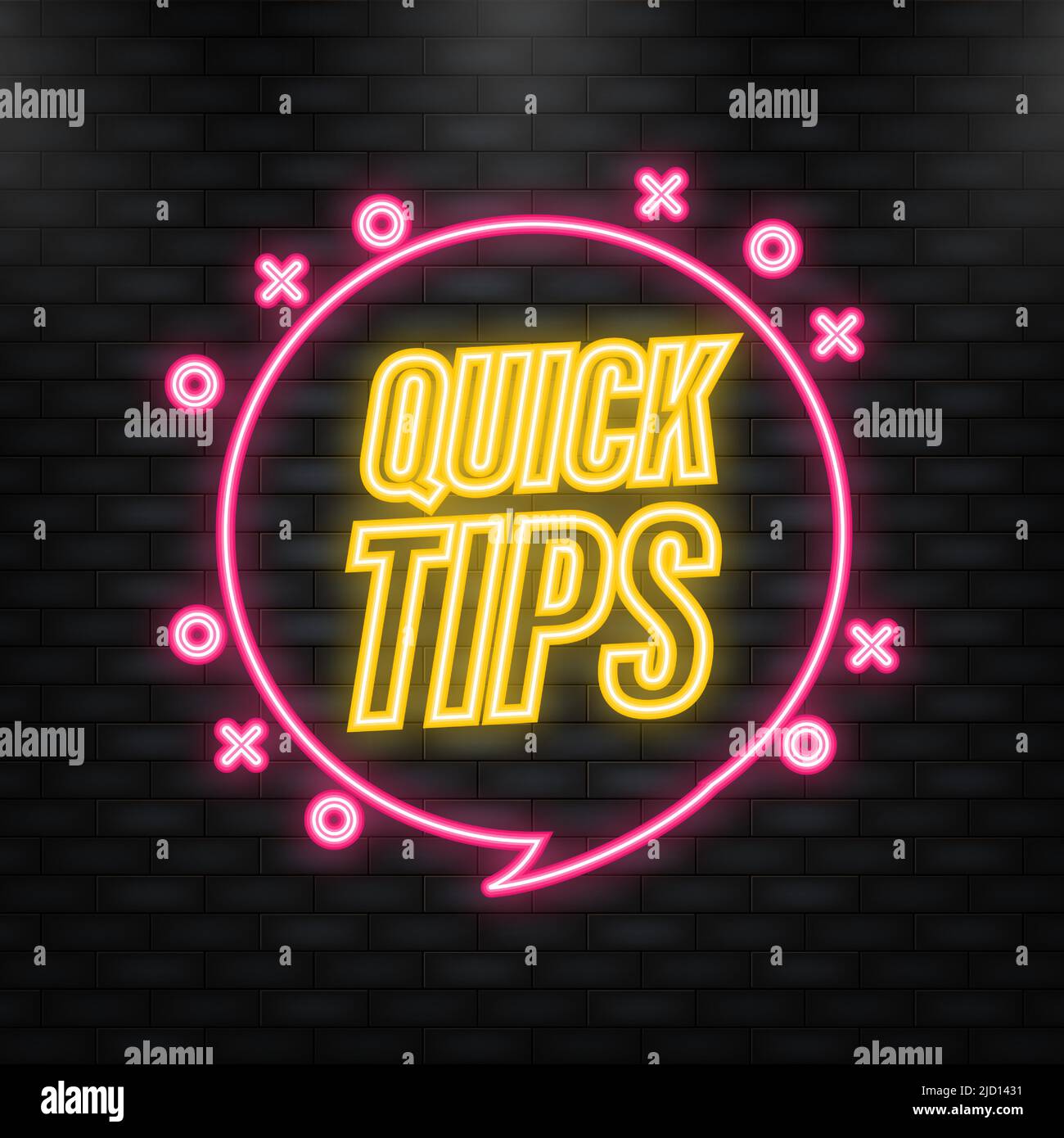 Neon Icon. Helpful Tips Label on white backraund Stock Vector Image ...