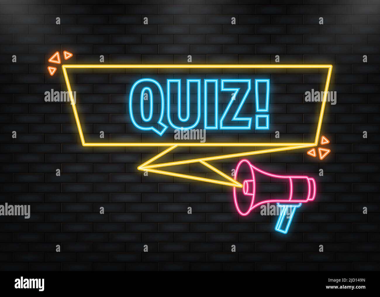 Anúncio Quiz Time poster neon signboard vector. Pub Quiz vintage