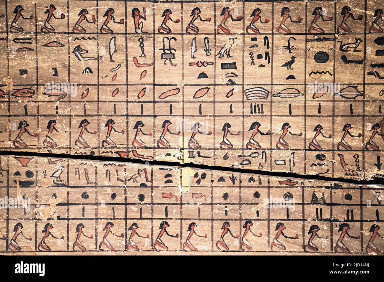 Ritual drawings of Ancient Egypt on a stone in a tomb. High quality photo Stock Photo