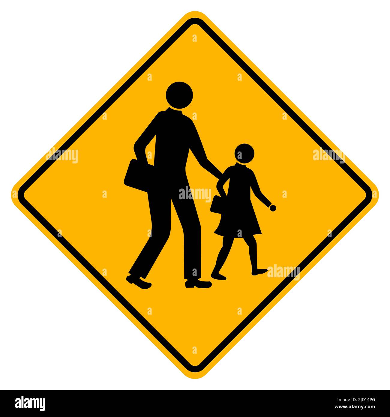 Warning School Traffic Road Sign Stock Vector