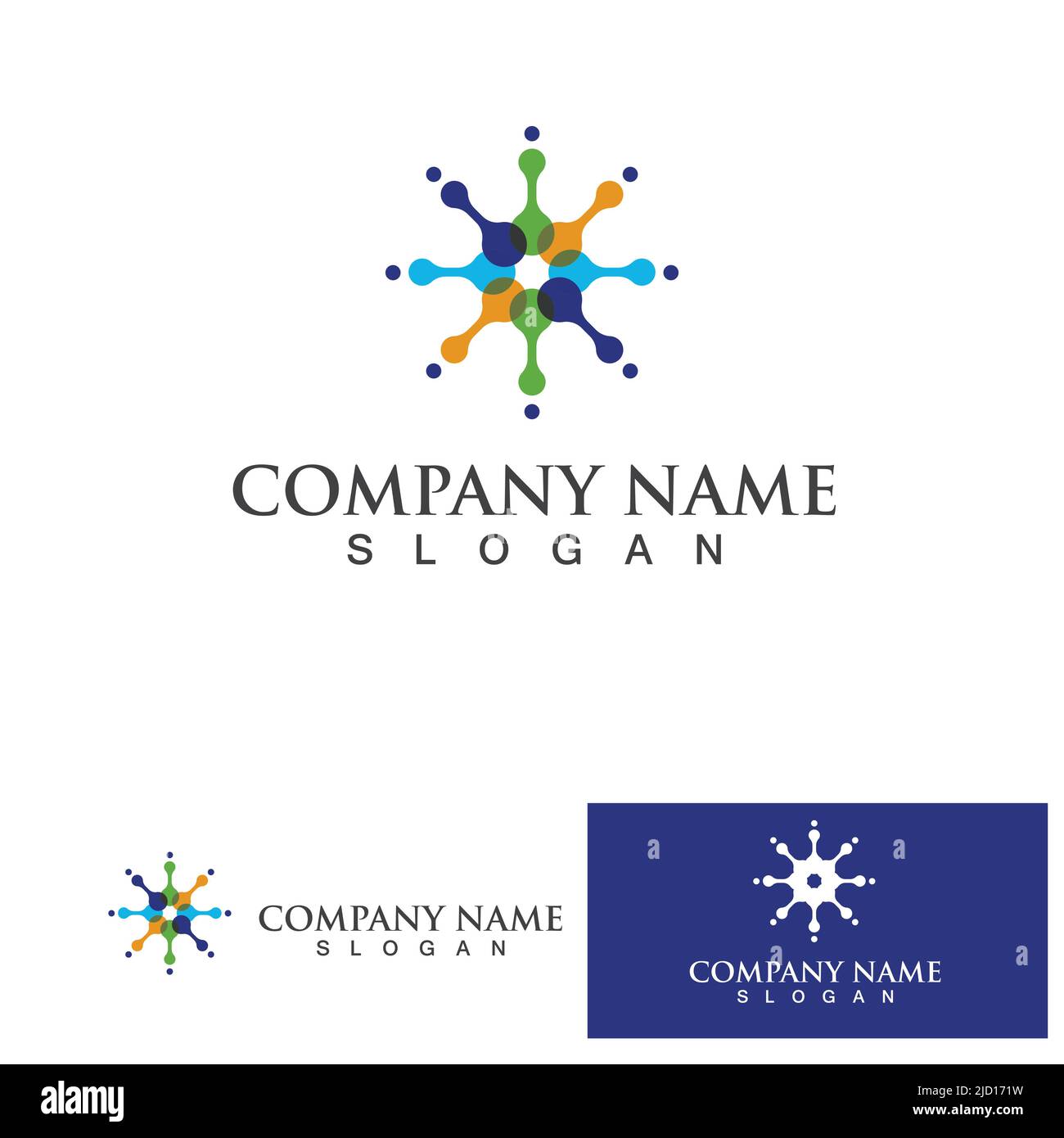 Molecule DNA logo template vector illustration design Stock Vector ...